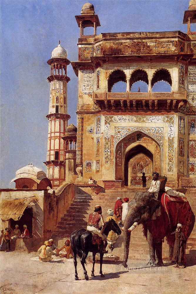 Before A Mosque Arabian Edwin Lord Weeks Islamic Oil Paintings